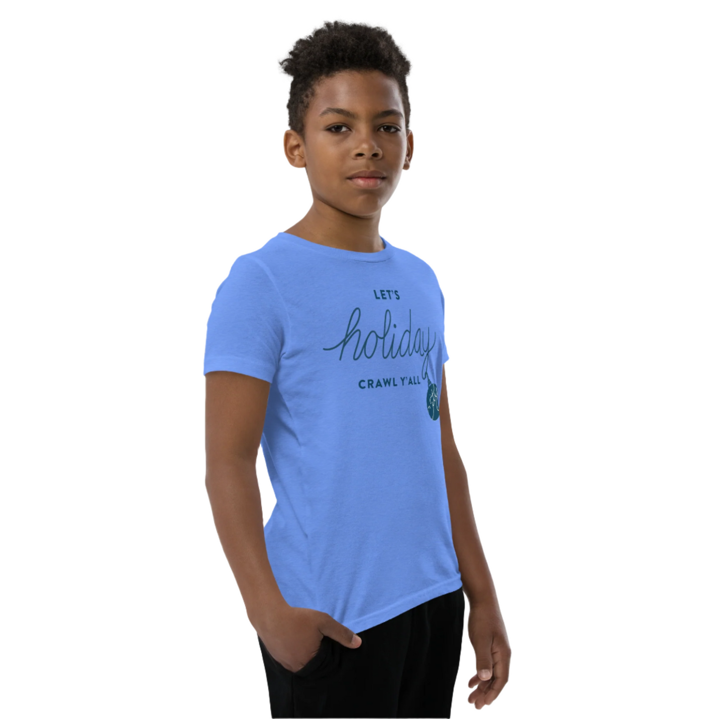 Let's holiday crawl y'all Blue Unisex kids tshirt - boys. City Crawl Adventures.